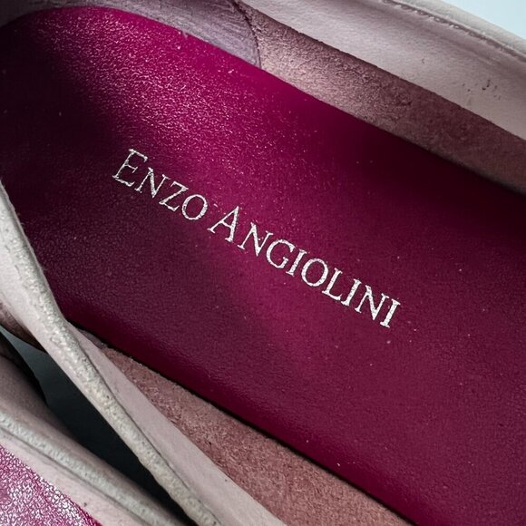 Enzo Angiolini Leather Flats Womens Liberty Pink Two Tone Aebellevue Size 6.5M - Picture 4 of 11